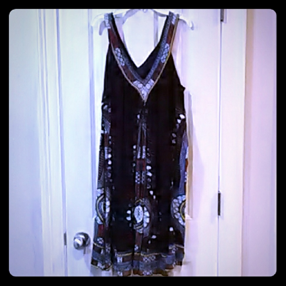 Mexican dress NWOT purple multi OS